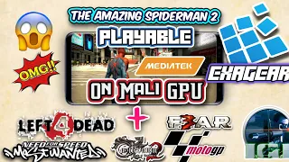 😱Exagear | Amazing Spiderman 2 + 7 More Demanding Game Test  On Mali GPU | Best Windows Emulator