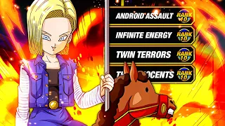 BROKEN!!!! LEVEL 10 LINKS 100% RAINBOW STAR EZA TEQ ANDROID 18! (DBZ: Dokkan Battle)