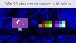 Windows 95 plus screen savers in 16 colors