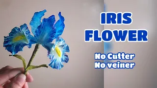 IRIS FLOWER MADE WITH NO CUTTER, NO VEINER Vlog 31 by Marckevinstyle