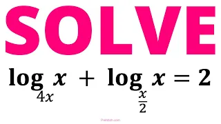 Can you solve this Logarithmic Equation? With different bases. | Step-by-Step Tutorial