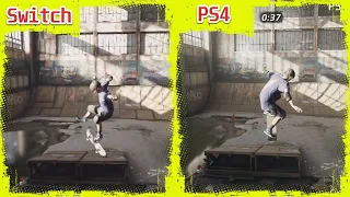 Tony Hawk's Pro Skater 1+2 Nintendo Switch vs PS4 Early Graphics Comparison