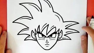 COMO DIBUJAR A GOKU DE DRAGON BALL SUPER