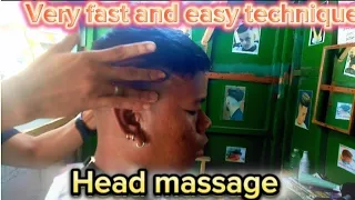 PHILIPPINE STREET BARBER ASMR - #2 HEAD MASSAGE VERY FAST AND EASY TECHNIQUE