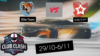 Asphalt 9 Club Clash battles 1: Elite Team vs UNITY™