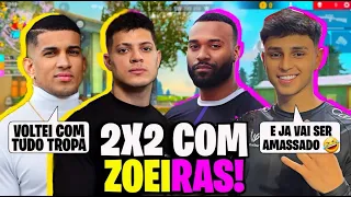 A VOLTA do HUDSON AMORIM para o FREE FIRE no 2x2 DA RESENHA! ft. NOBRU, CEROL, GURAS e RUSTY!