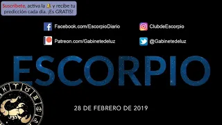 Horóscopo Diario - Escorpio - 28 de Febrero de 2019