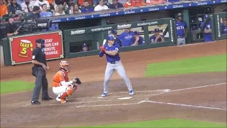 Wyatt Langford at bat (RBI base hit) Rangers vs. Astros...4/12/24