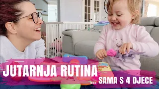 JUTARNJA RUTINA KADA JE TATA NA PUTU | mama 4 djece |