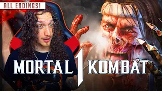 MORTAL KOMBAT 1 - ALL CHARACTER ENDINGS! (REACTION)