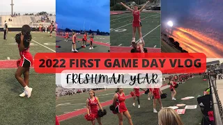 GAME DAY VLOG: grwm, school,Cheer,football game, first game• ||ItsNaph