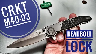 CRKT M40-03 Kit Carson Knife Review Deadbolt lock by Flavio Ikoma