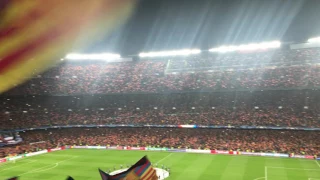 El Cant del Barca Barcelona Anthem FC Barcelona - PSG 6:1 Camp Nou