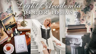 Light Academia room decor ideas 📚🤍🕯