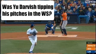 Was Yu Darvish tipping pitches in World Series game 7? His every pitch - can you see it?