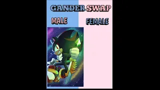 Sonic Characters GenderSwap Edit - Sonic Edit ❤️🖤💛💙💚#shorts #sonic #shadow #nakals #tails #scorge
