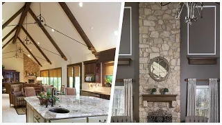 75 Premium Living Space With A Stone Fireplace Design Ideas You'll Love 🏡