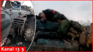 "Failing to escape, they slept on top of the tank" - Russian tank destroyed along with crew members