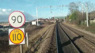 Class 350 Stafford to Crewe via Stoke Drivers Cab View