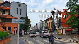 EP 10 Walking tour Chiang Mai. Sightseeing Nimmanhaemin road.