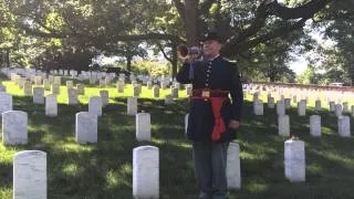 Taps at the grave of William Christman in Arlington National Cemetery