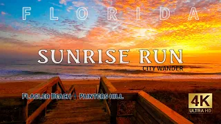 Flagler Beach, Florida Sunrise & [4K] Virtual Run (2021)