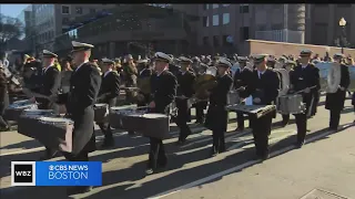 Fans prepare for Army-Navy game with rally and parade at Faneuil Hall