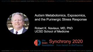 Autism Metabolomics, Exposomics & Purinergic Stress Response - R. Naviaux MD @SynchronySymposium2020