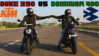 KTM Duke 390 vs Bajaj Dominar 400 drag race, Ultimate Rivals