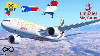 Infinite Flight: Quito (UIO) to Amsterdam (AMS) via Aguadilla (BQN) | Emirates Cargo | Boeing 777F