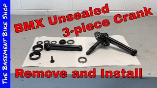 BMX Unsealed 3-Piece Crank Installation and Removal