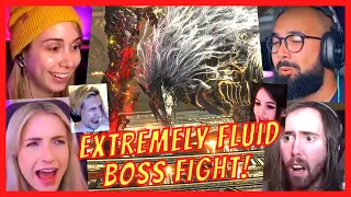 GAMERS STRUGGLE HARD at MALEKITH THE BLACK BLADE BOSS FIGHT REACTIONS - BEAST CLERGYMAN BOSS FIGHT!!