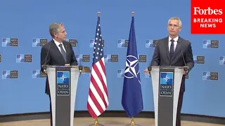 Secretary Of State Antony Blinken Holds Press Briefing With NATO Sec.-Gen. Jens Stoltenberg