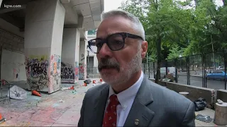 Federal prosecutor calls Portland protests 'mindless violence'