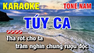 Karaoke Túy Ca Tone Nam Nhạc Sống Phối Hay | Nguyễn Linh