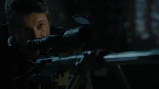 Sniper ultimate kill. City night scene shootout