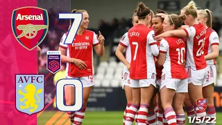 Extended Highlights Arsenal Women vs Aston Villa Women - WSL 1/5/22