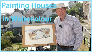 Painting Buildings in Watercolour on a Beautiful Sunny Day