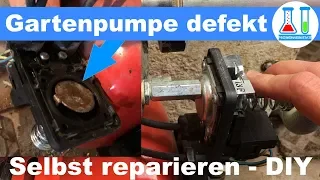 Gartenpumpe reparieren: Wasser läuft aus dem Druckschalter - Gehäuse des Hauswasserwerk deutsch