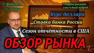 Что будет со ставкой БАНКА РОССИИ. Нефть растёт уже 8 дней подряд. Курс доллара. Ждать ли коррекцию.