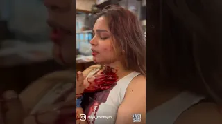 Slit throat Sfx Prosthetic Makeup BTS|Bombay School of Makeup and Hair