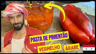 como fazer a pasta árabe de pimentão vermelho