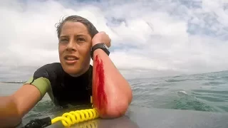 Bodyboarding Epic Waves On A Shallow Reef