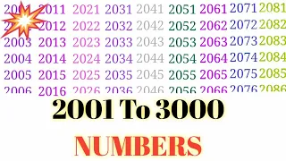 2001 to 3000 numbers learn by music on youtube ll 2001 to 3000 numbers ll 2001-3000"numbers learn😯🤓