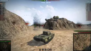 World of Tanks. Churchill III game play.