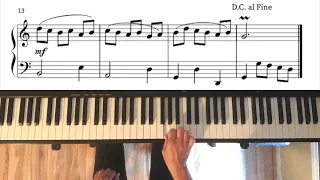 Jean-Philippe Rameau: Menuet en Rondeau. RCM level 2 list A. Piano tutorial with full score.