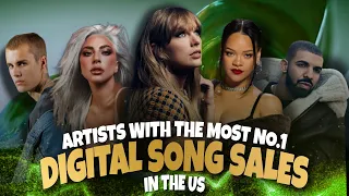 Artists With The Most No.1 Digital Song Sales In The US | Hollywood Time | Taylor Swift, Rihanna...