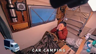 ［Winter Car Camping] Fear of power outage. Octopus roast. TAKOYAKI.A Campervan of My Own Making｜147