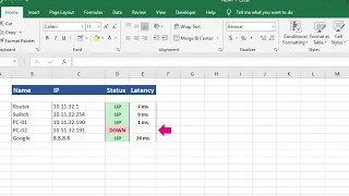 Monitor your IP with Microsoft Excel