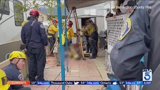 Woman rescued after falling 25 feet into septic tank in Fontana